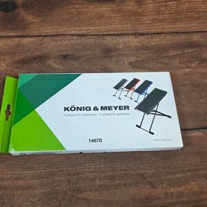 Konig & Meyer Guitar Footrest Adult OS Black New 14670 Adjustable Folding Stand
